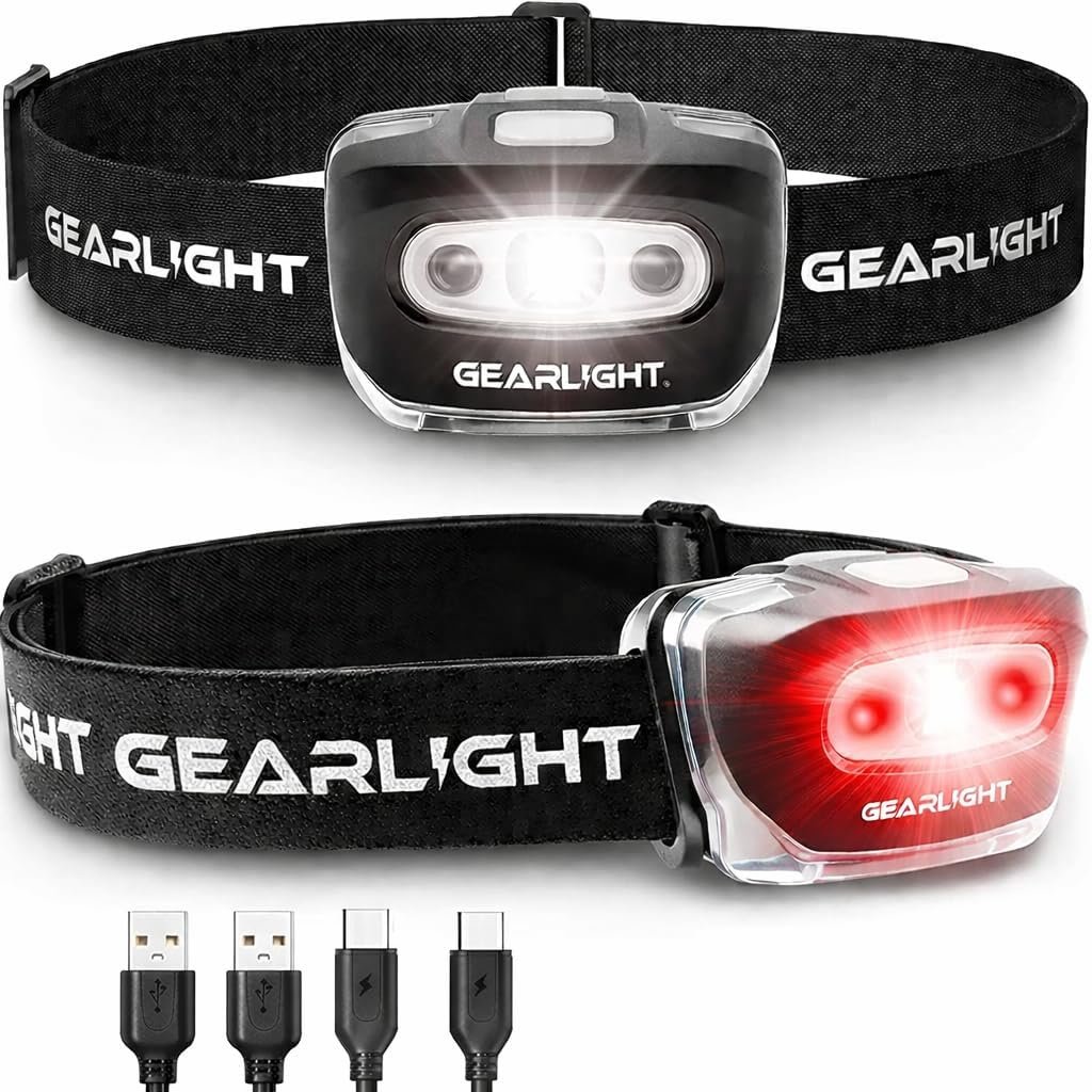 GearLight Rechargeable Headlamp (2-Pack)